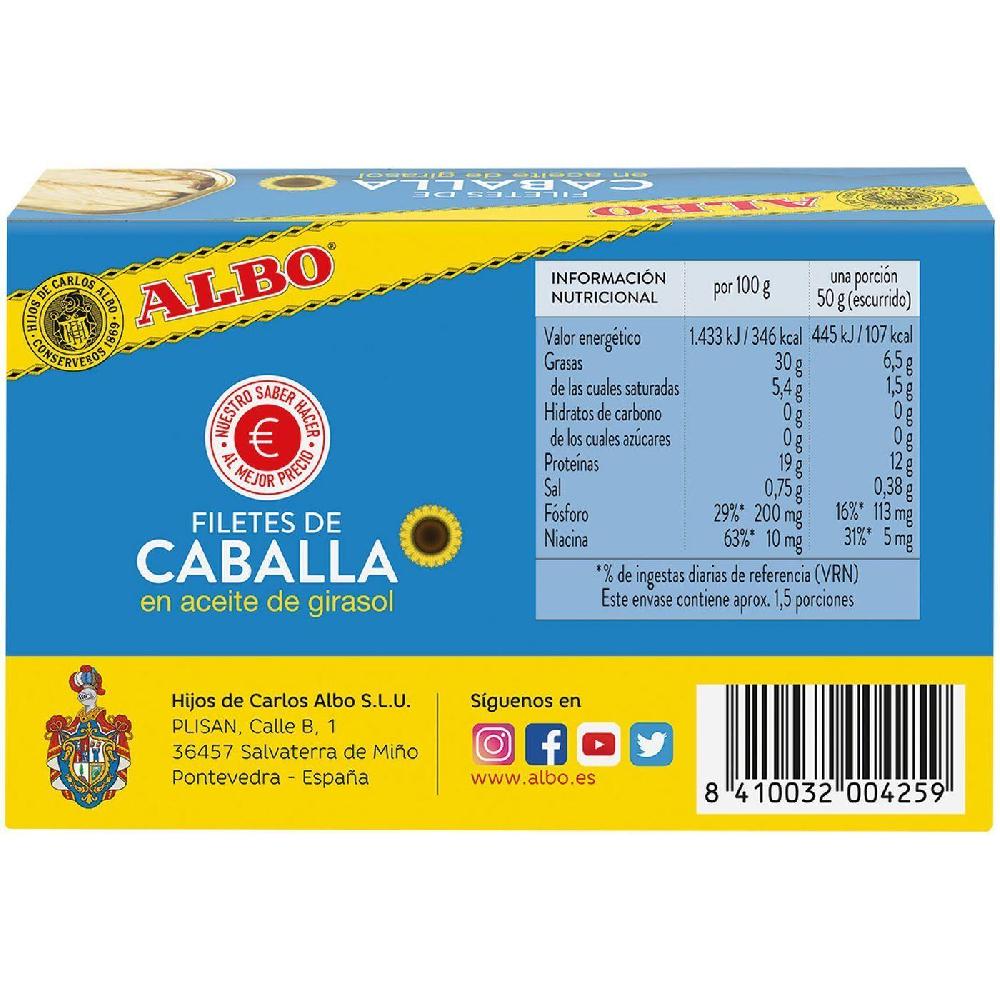 Eroski Caballa En Aceite De Girasol ALBO Lata 170 G
