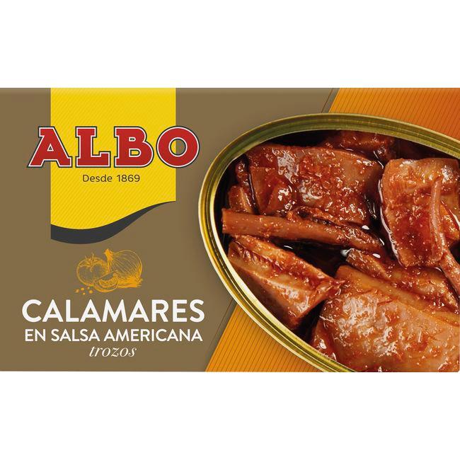 Eroski Calamar en trozos en salsa americana ALBO lata 112 g