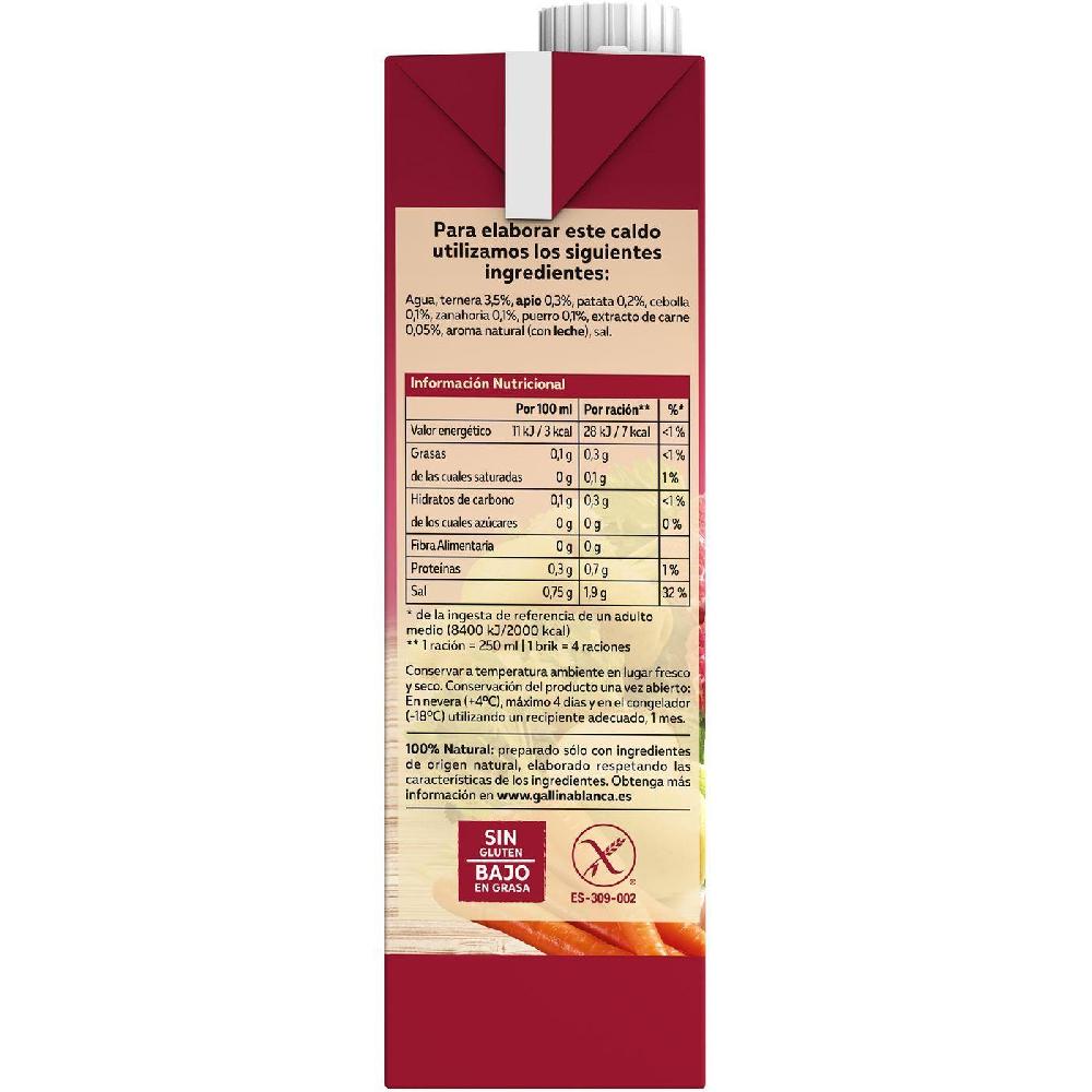 Eroski Caldo Casero De Carne GALLINA BLANCA Brik 1 Litro