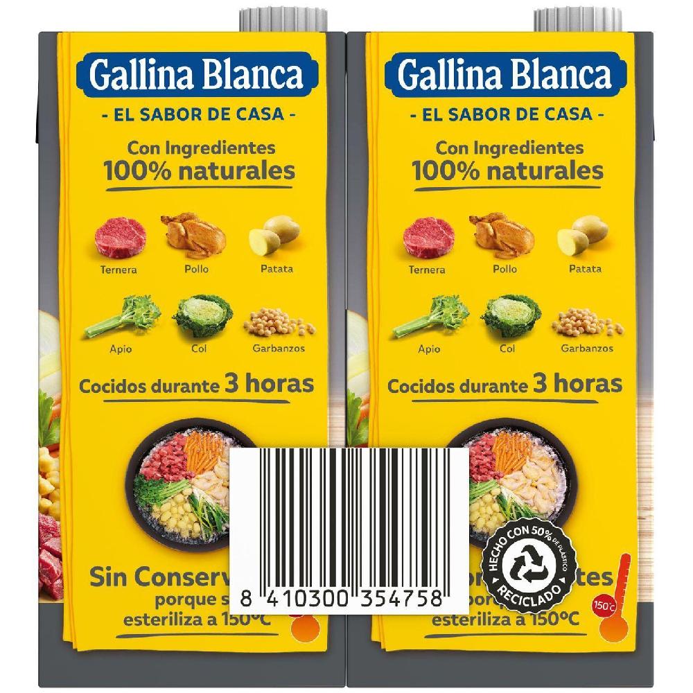 Eroski Caldo Casero De Cocido GALLINA BLANCA Pack 2x1 Litro