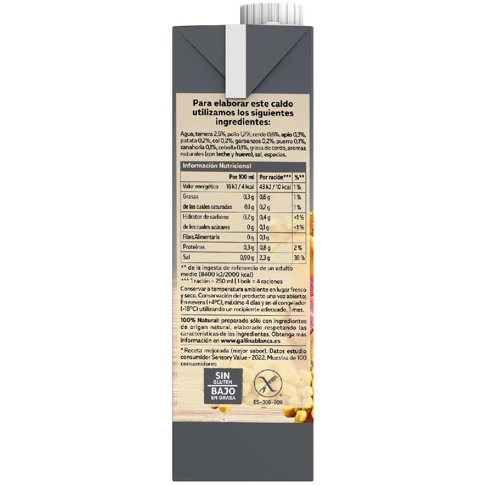 Eroski Caldo Casero De Cocido GALLINA BLANCA Pack 2x1 Litro