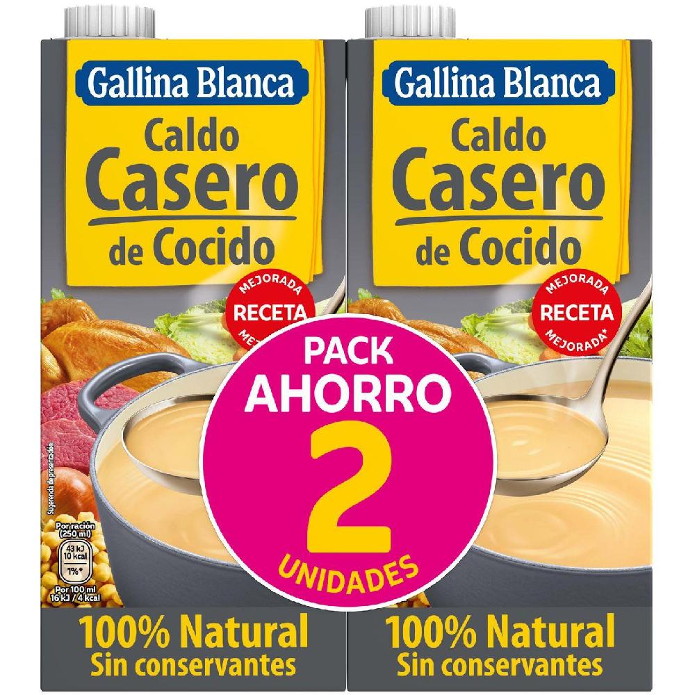 Eroski Caldo casero de cocido GALLINA BLANCA pack 2x1 litro
