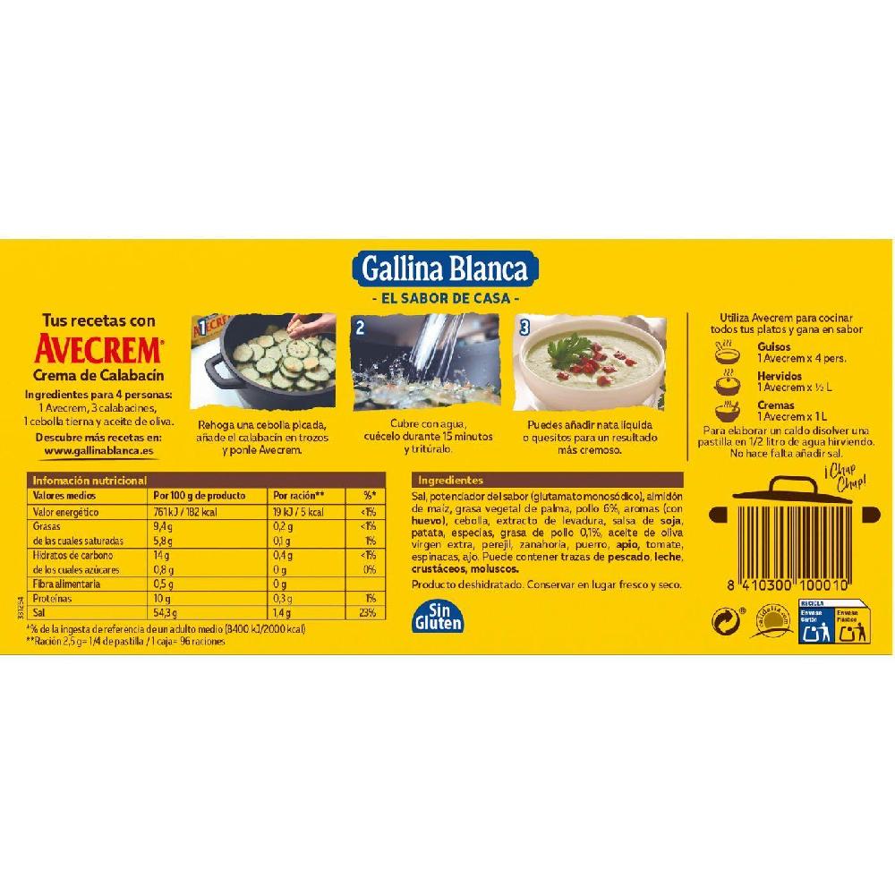 Eroski Caldo De Pollo AVECREM 24 Pastillas Caja 240 G