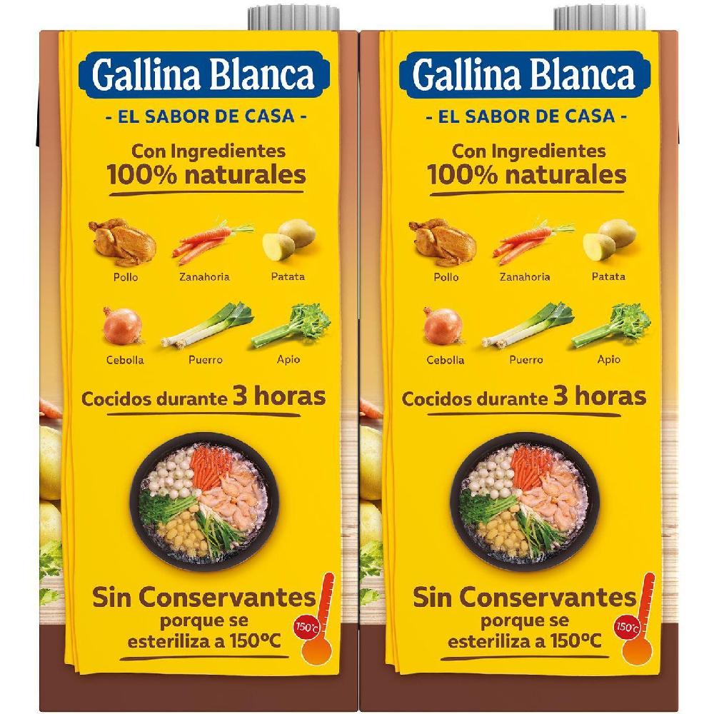 Eroski Caldo De Pollo GALLINA BLANCA Pack 2x1 Litro