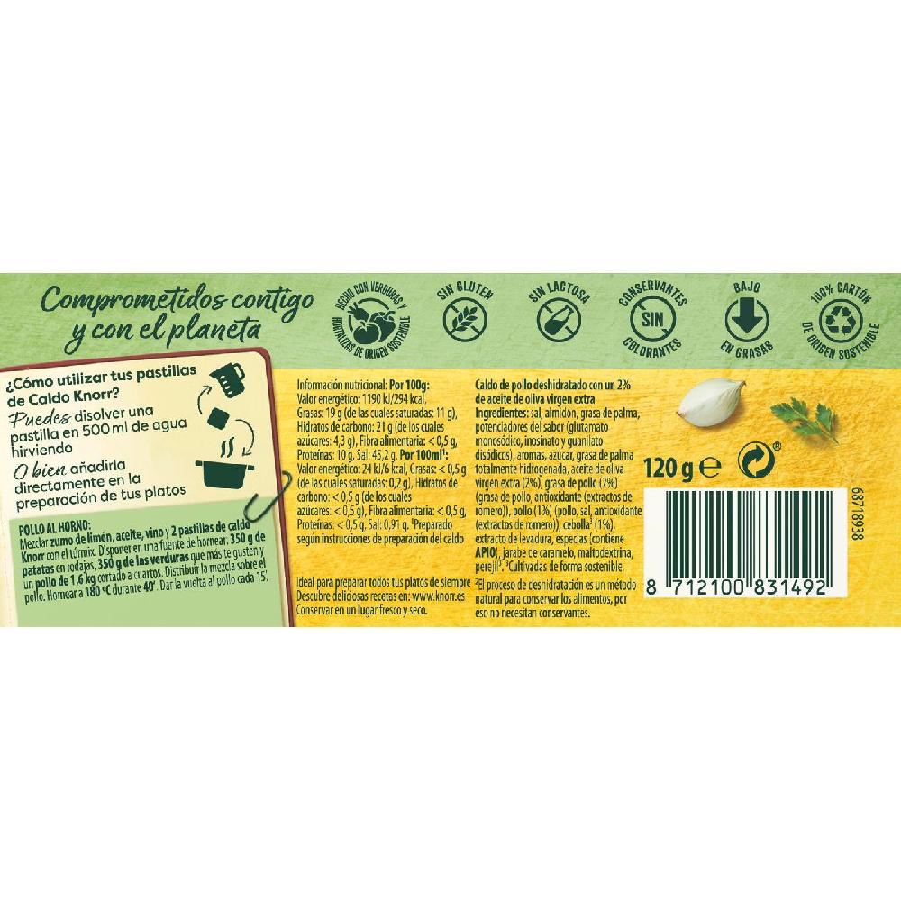 Eroski Caldo De Pollo KNORR 12 Pastillas Caja 120 G