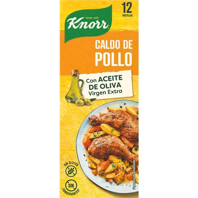 Eroski Caldo de pollo KNORR 12 pastillas caja 120 g