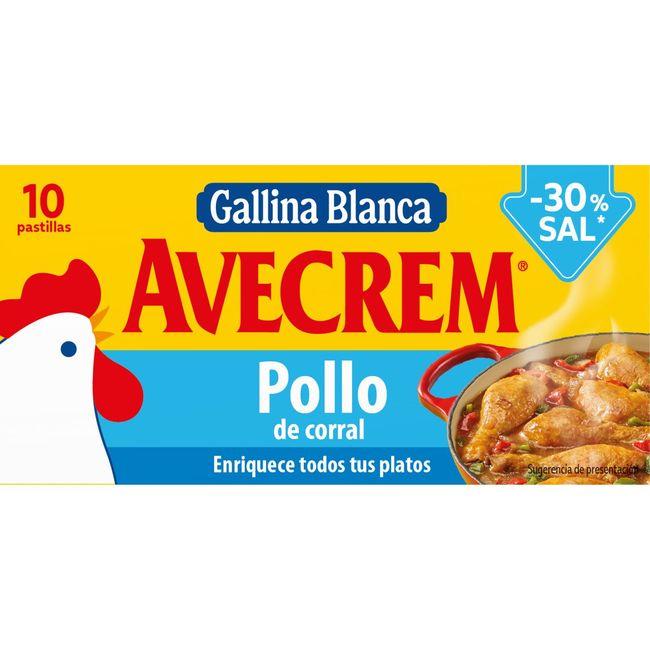 Eroski Caldo de pollo natural -30% sal AVECREM caja 10 unid