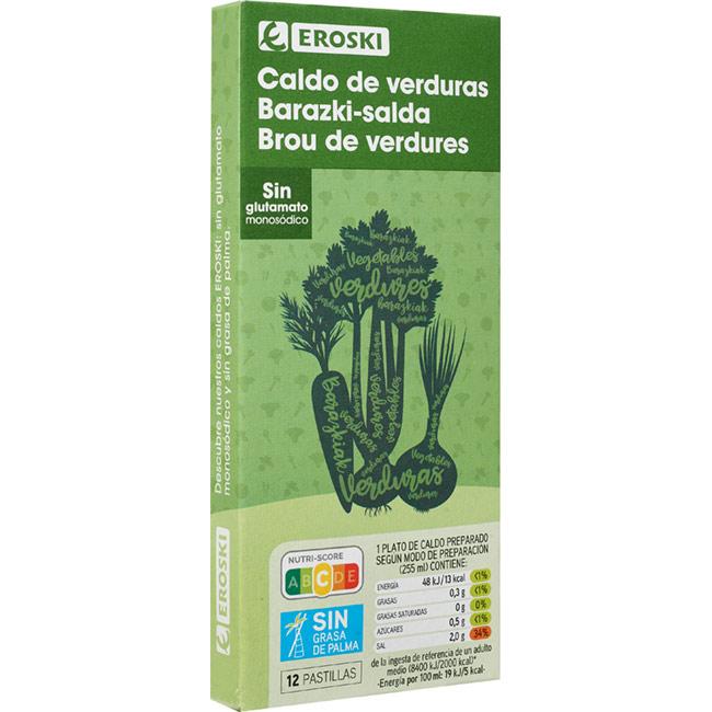 Eroski Caldo De Verduras EROSKI 12 Pastillas Caja 120 G