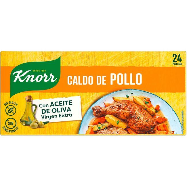 Eroski Caldo en pastillas de pollo KNORR 24 pastillas caja 240 g