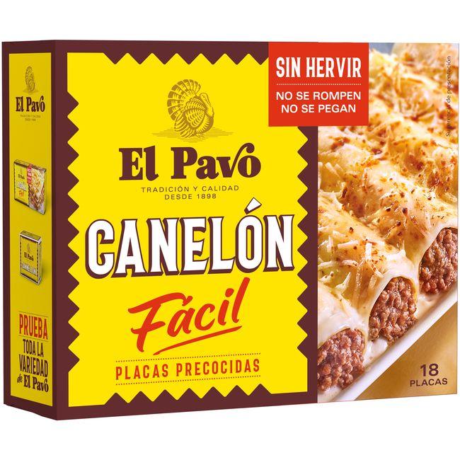 Eroski Canelones instant EL PAVO 18 placas caja 125 g