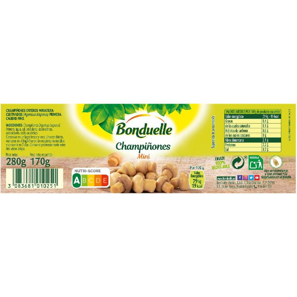 Eroski Champiñón Entero Mini BONDUELLE Frasco 170 G