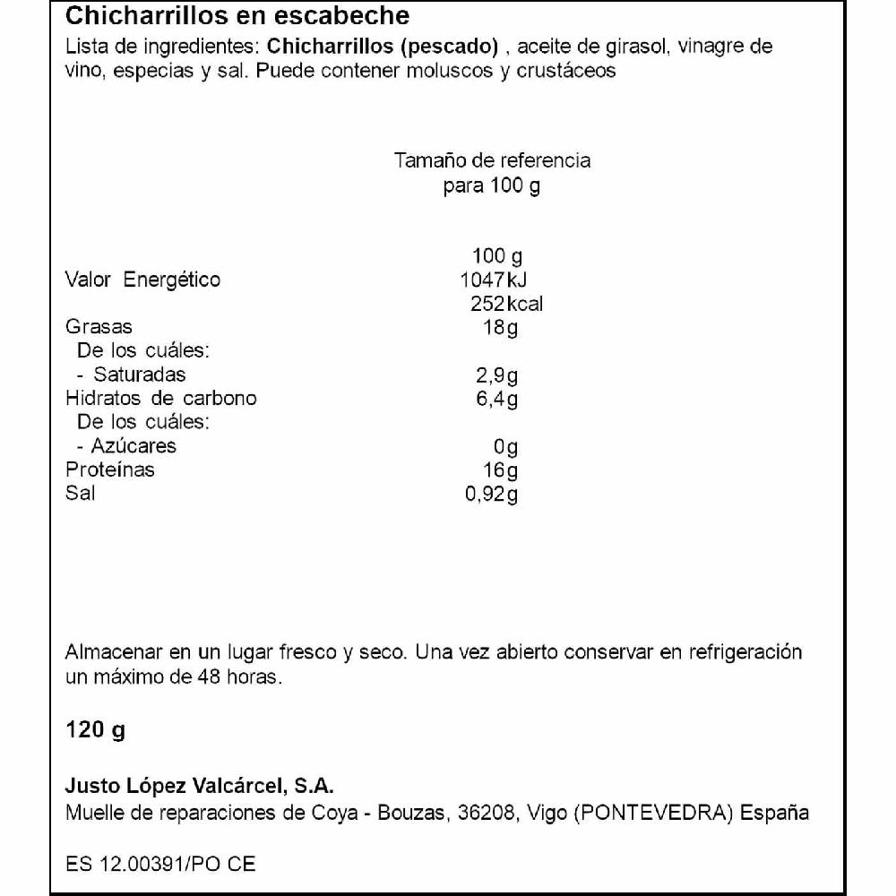 Eroski Chicharrillos En Escabeche VIGILANTE Lata 120 G