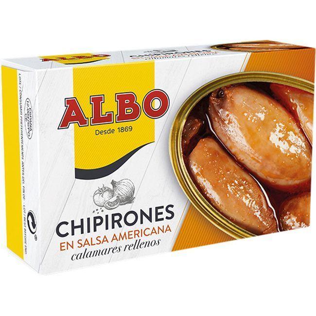 Eroski Chipirón relleno en salsa americana ALBO lata 115 g