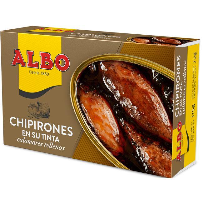 Eroski Chipirón relleno en su tinta ALBO lata 115 g