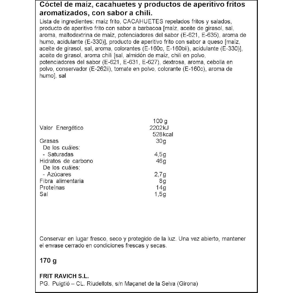 Eroski Cocktail Chilli Picante FRIT RAVICH Bolsa 170 G