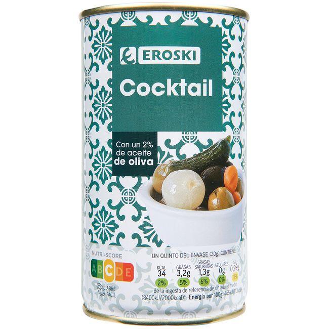 Eroski Cocktail en aceite de oliva EROSKI lata 150 g