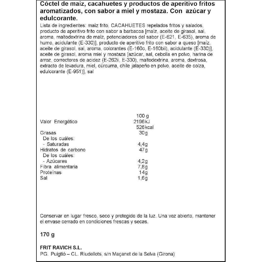 Eroski Coctel De Miel-mostaza FRIT RAVICH Bolsa 170 G