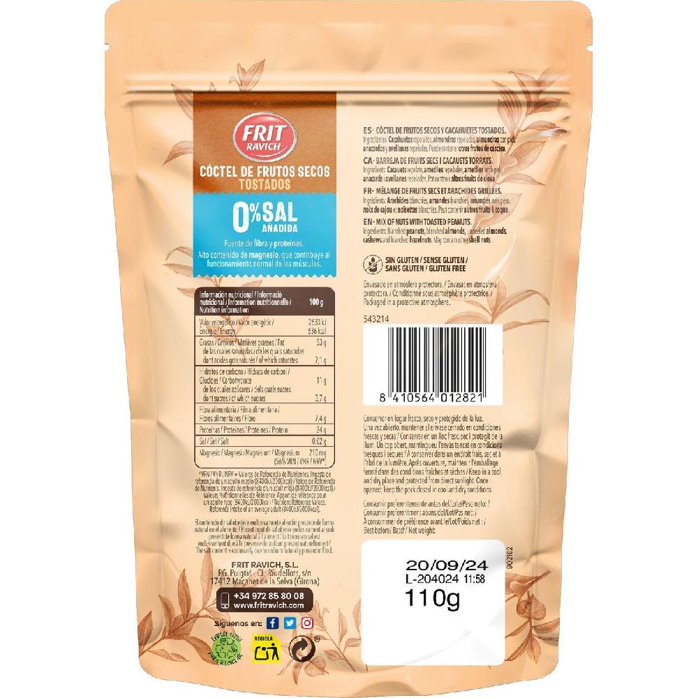 Eroski Cóctel Tostado Sin Sal FRIT RAVICH Bolsa 110 G