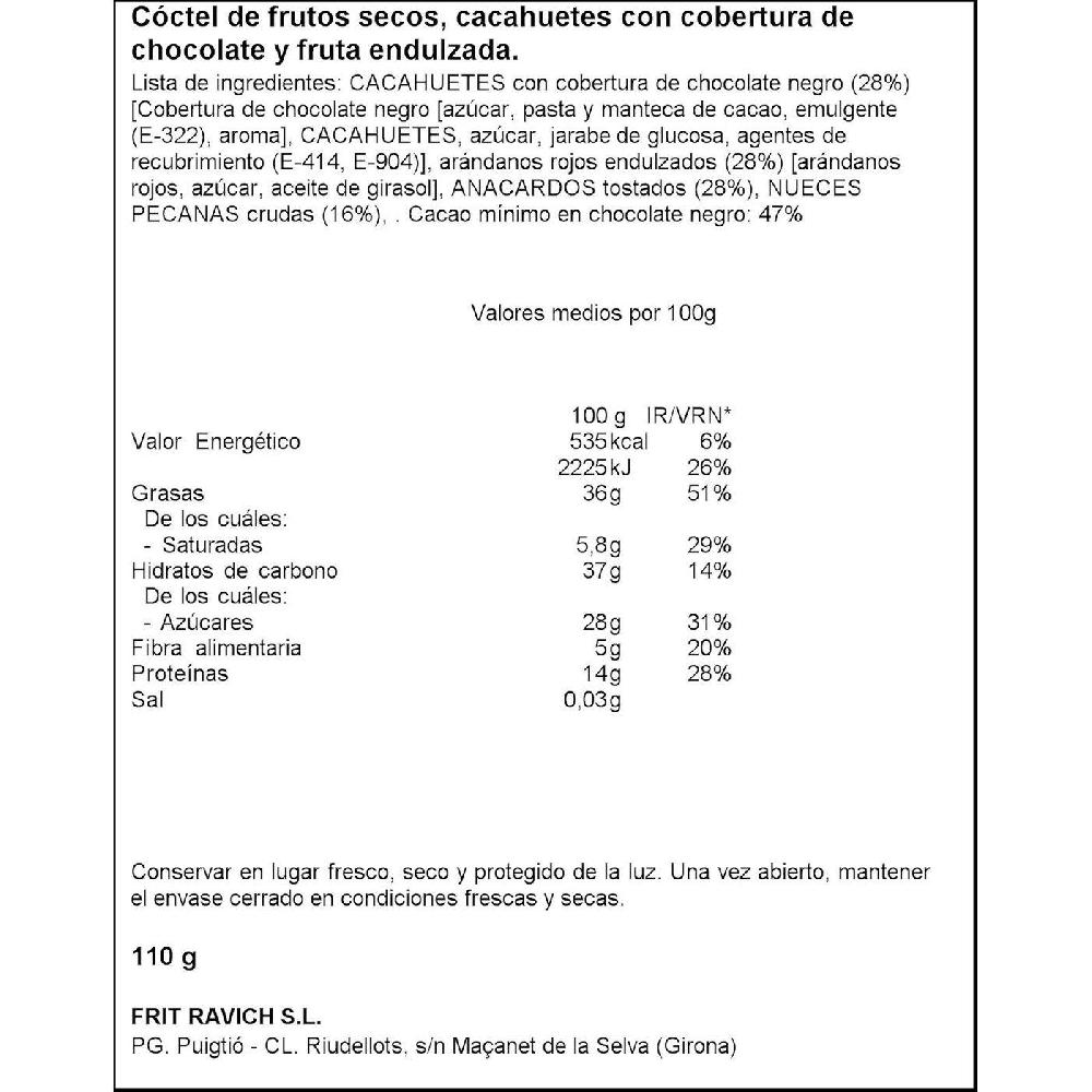 Eroski Cocteleo Con Chocolate FRIT RAVICH Bolsa 110 G