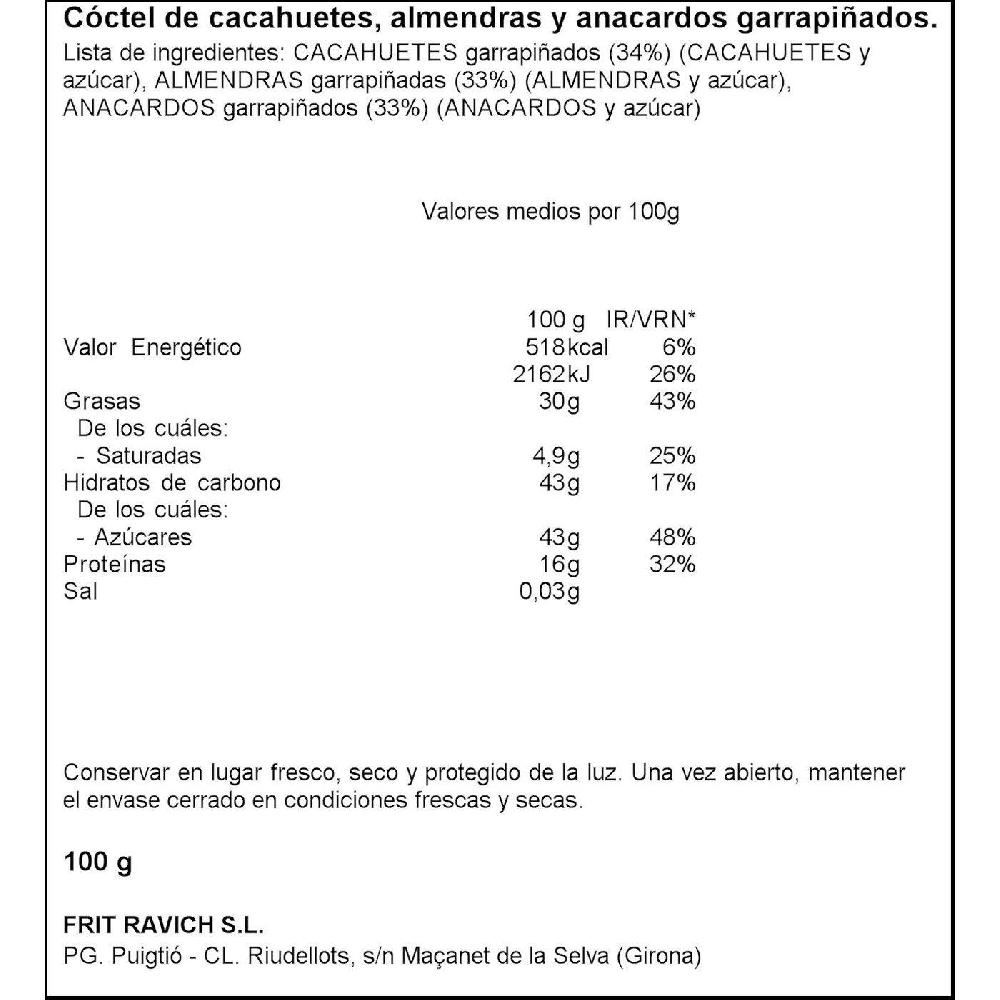Eroski Cocteleo Garrapiñado FRIT RAVICH Bolsa 100 G