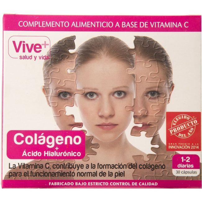 Eroski Colágeno-Ácido Hialourónico VIVE+ Caja 30 Cápsulas