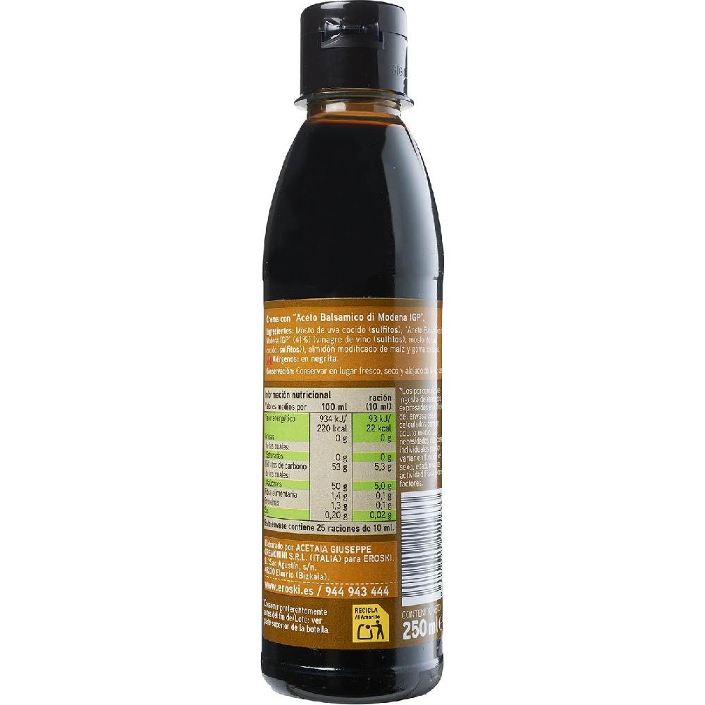 Eroski Crema Balsámica De Módena EROSKI Botella 250 Ml