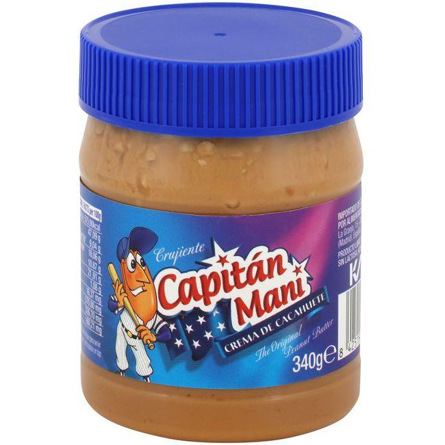 Eroski Crema de cacahuete crujiente CAPITAN MANI frasco 340 g