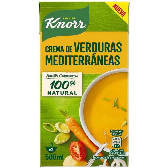 Eroski Crema de verduras mediterránea KNORR brik 500 ml