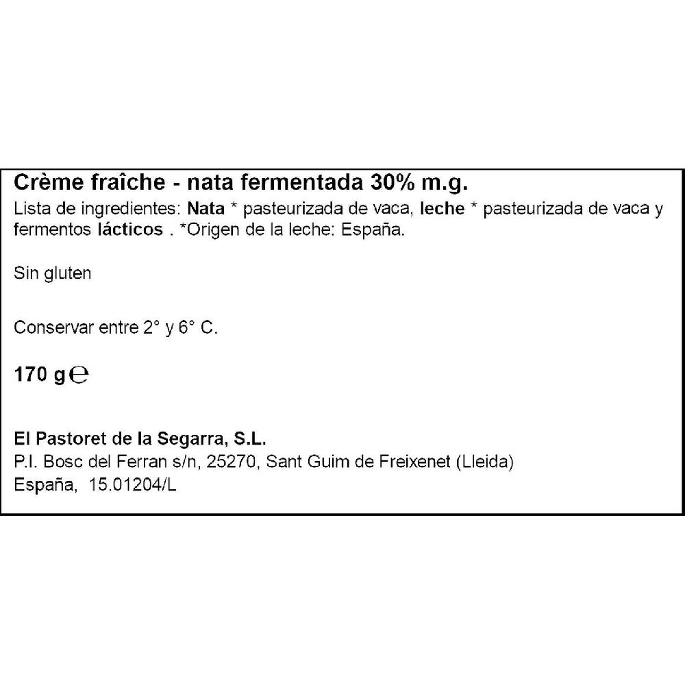 Eroski Crema Fresca Fermentada 30% Mg EL PASTORET Tarrina 170 G