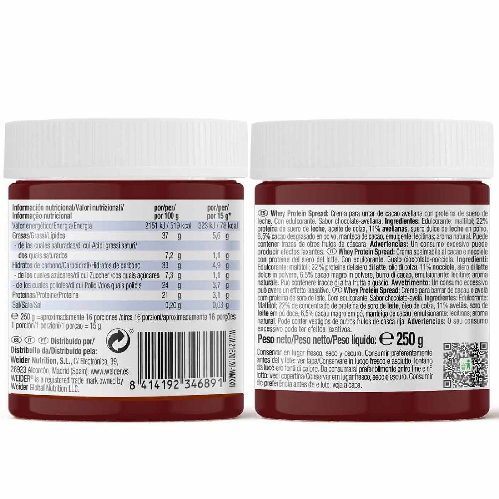 Eroski Crema Proteica De Chocolate Whey Protein WEIDER Bote 250 G