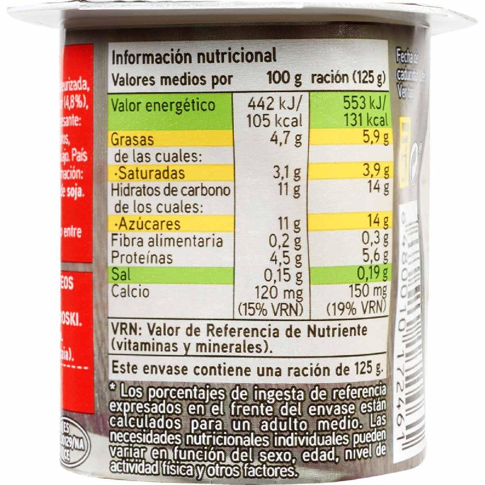 Eroski Cuajada Natural Azucarada EROSKI Pack 4x125 G