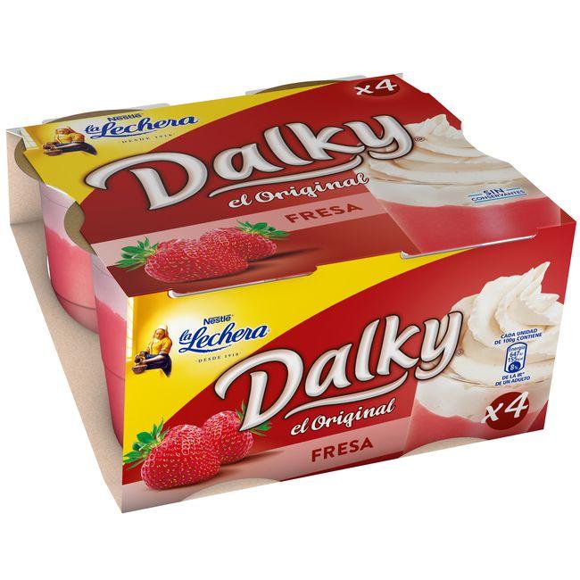 Eroski Dalky sabor fresa-nata LA LECHERA pack 4x100 g