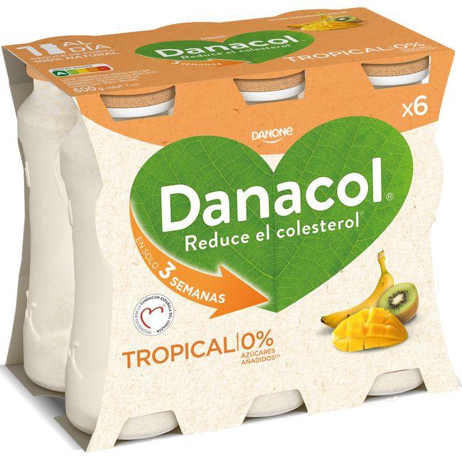 Eroski Danacol Para Beber Tropical DANONE Pack 6x100 Ml