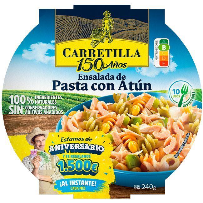 Eroski Ensalada de pasta con atún CARRETILLA bol 240 g