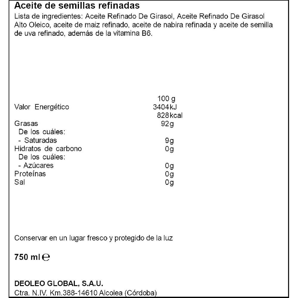 Eroski Aceite 5 Semillas KOIPE Botella 75 Cl
