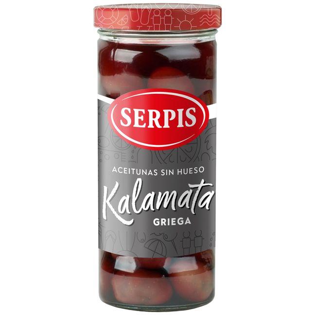 Eroski Aceituna negra kalamata SERPIS frasco 340 g