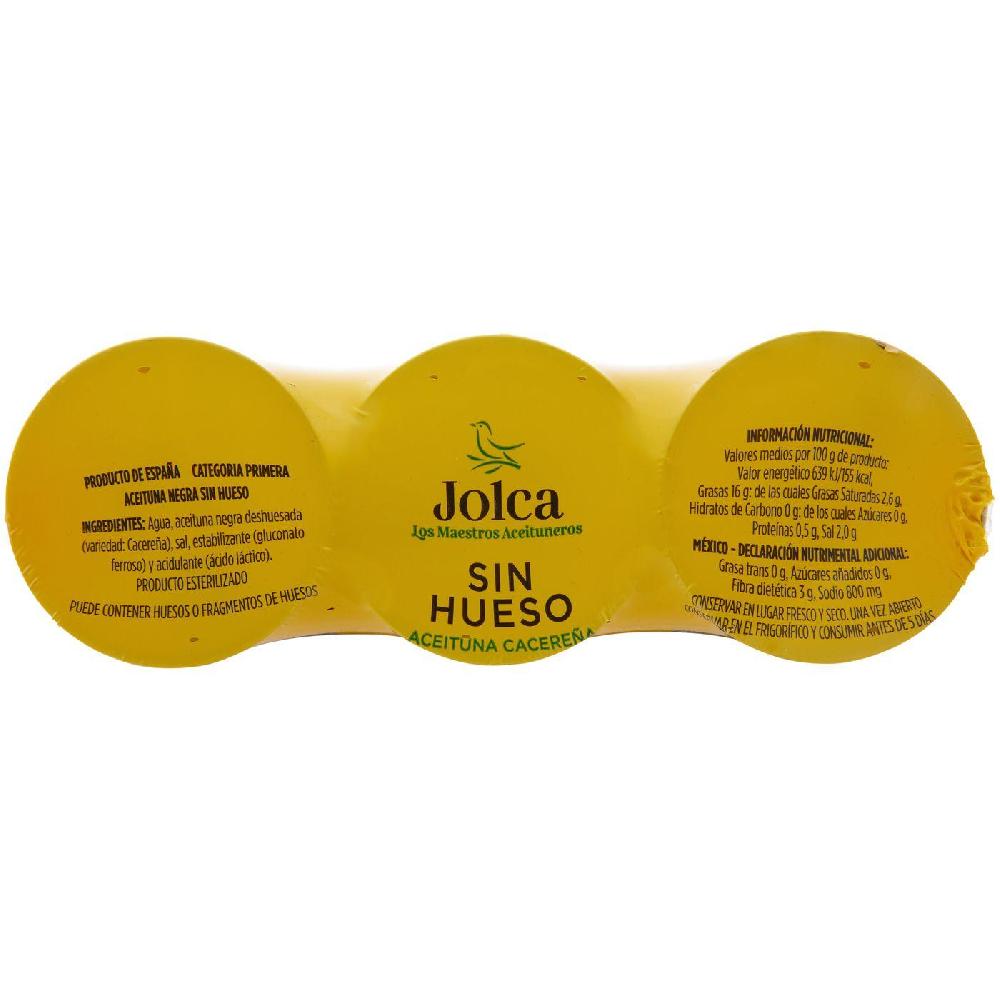 Eroski Aceituna Negra Sin Hueso JOLCA Pack 3x50 G
