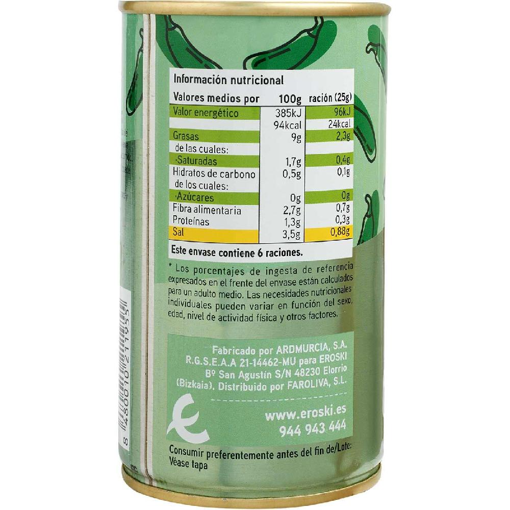 Eroski Aceituna Rellena Jalapeño EROSKI Lata 150 G