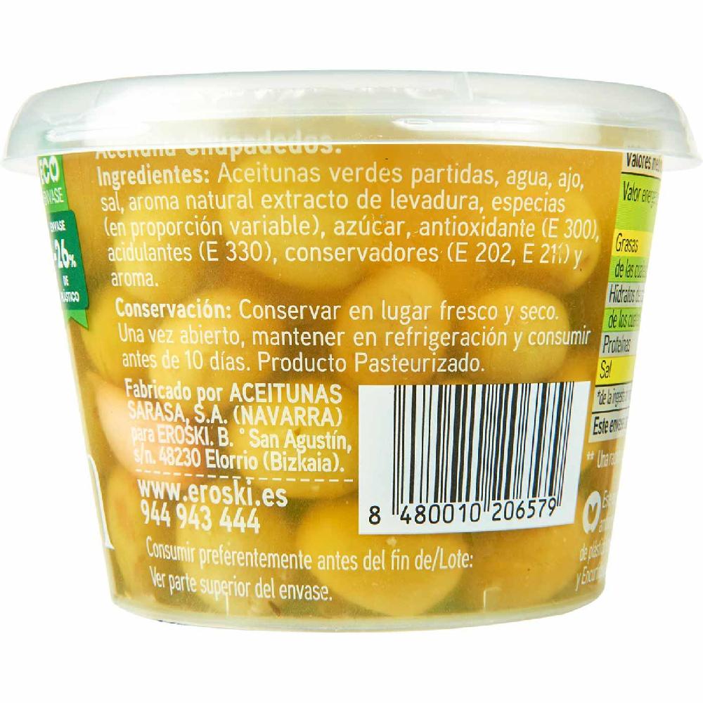 Eroski Aceitunas Chupadedos EROSKI Tarrina 300 G