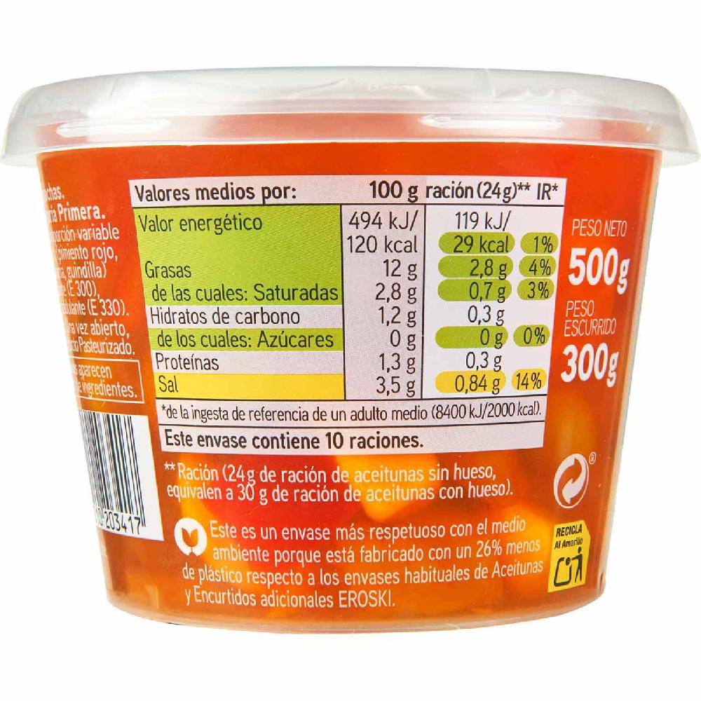 Eroski Aceitunas Gazpachas EROSKI Cubeta 300 G