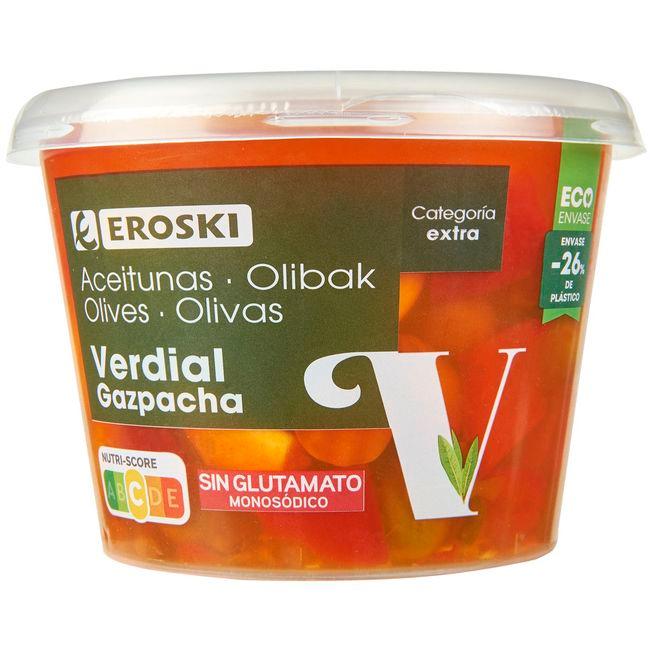 Eroski Aceitunas gazpachas EROSKI cubeta 300 g