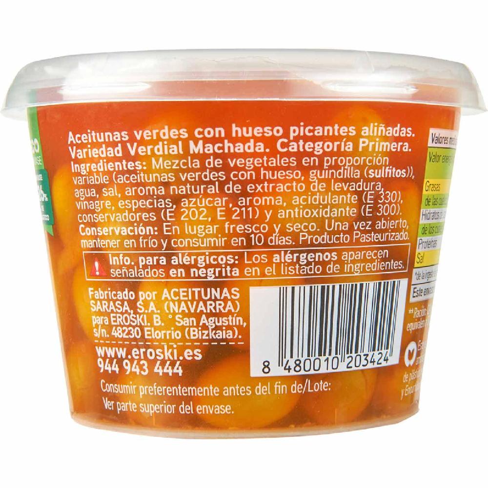 Eroski Aceitunas Picantes EROSKI Cubeta 300 G