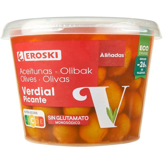 Eroski Aceitunas picantes EROSKI cubeta 300 g