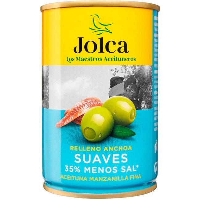 Eroski Aceitunas rellenas suaves JOLCA lata 130 g