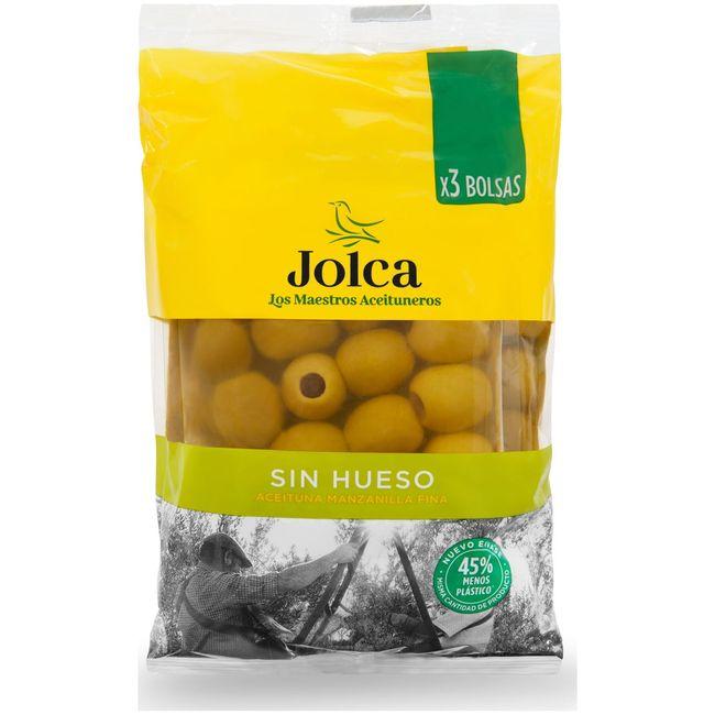 Eroski Aceitunas sin hueso JOLCA pack 3x50 g