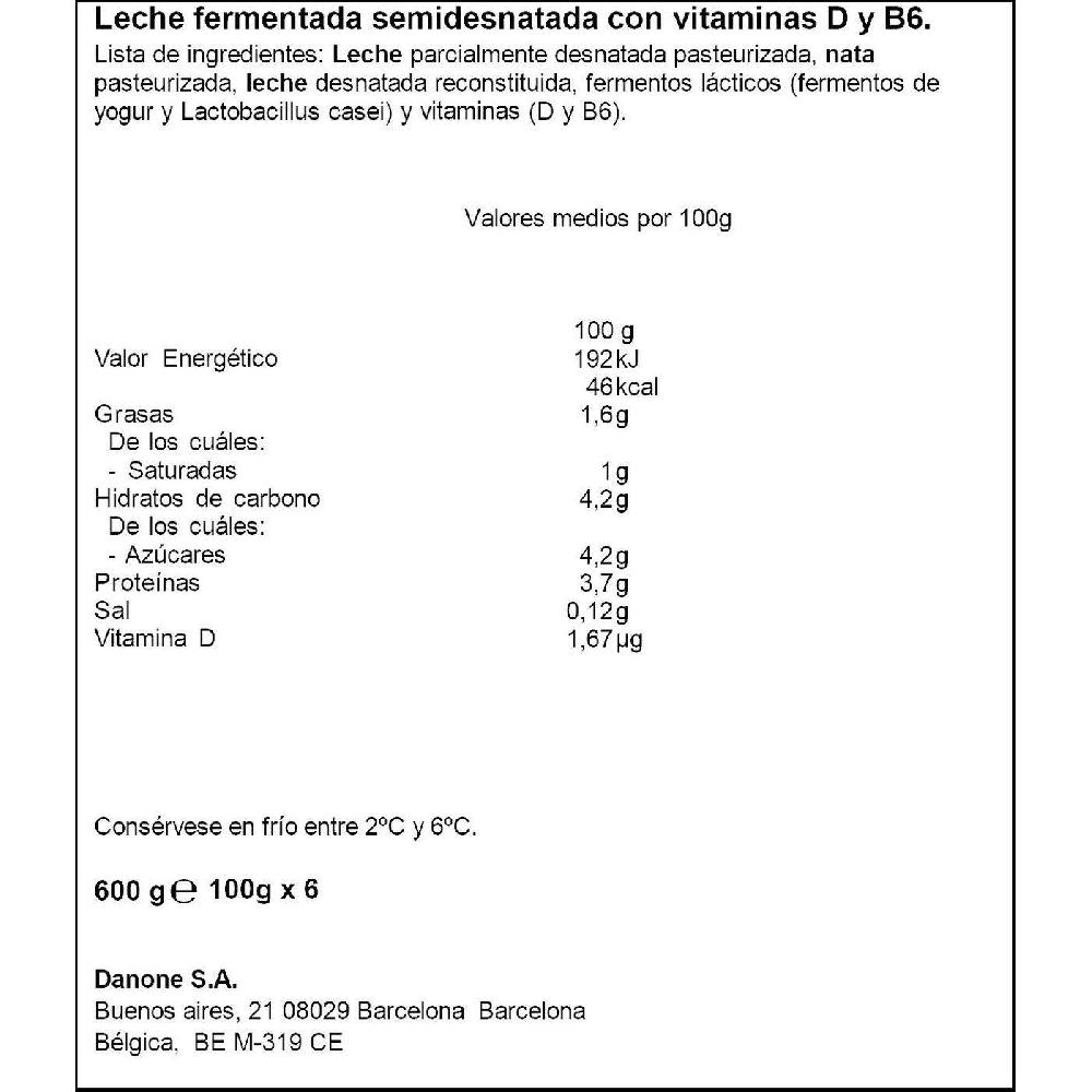 Eroski Actimel Kids Natural ACTIMEL Pack 6x100 G