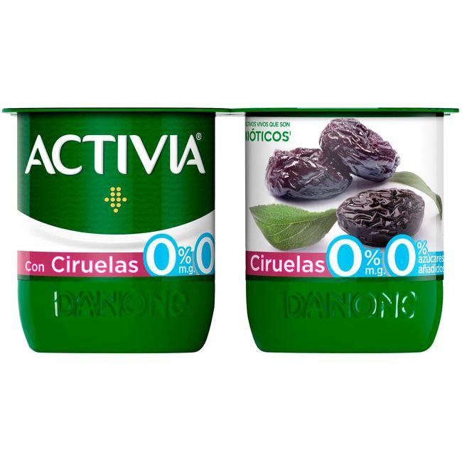 Eroski Activia 0% Con Ciruela DANONE Pack 4x120 G