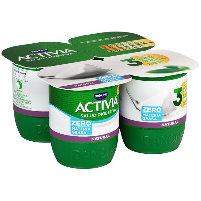 Eroski Activia 0% natural DANONE pack 4x120 g