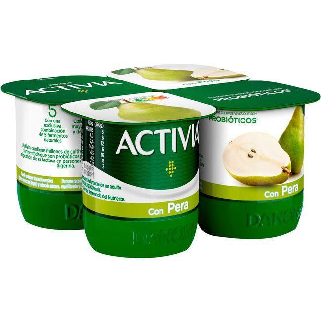 Eroski Activia Con Pera DANONE Pack 4x120 G