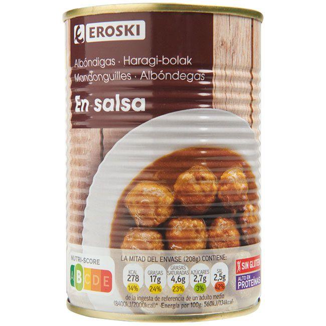 Eroski Albondigas en salsa EROSKI lata 415 g